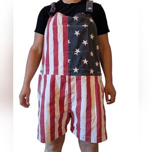 Vintage Chubbies Uncle Sam Graphic Shorts Jumpsuits